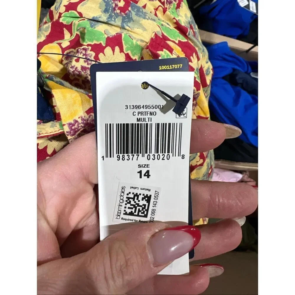 Polo Ralph Lauren NWT Girls Classic Portifino Lemon-Floral Slub Dress Multicolor